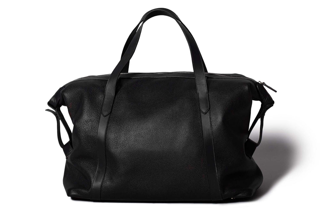  Leather Overnight Bag Black