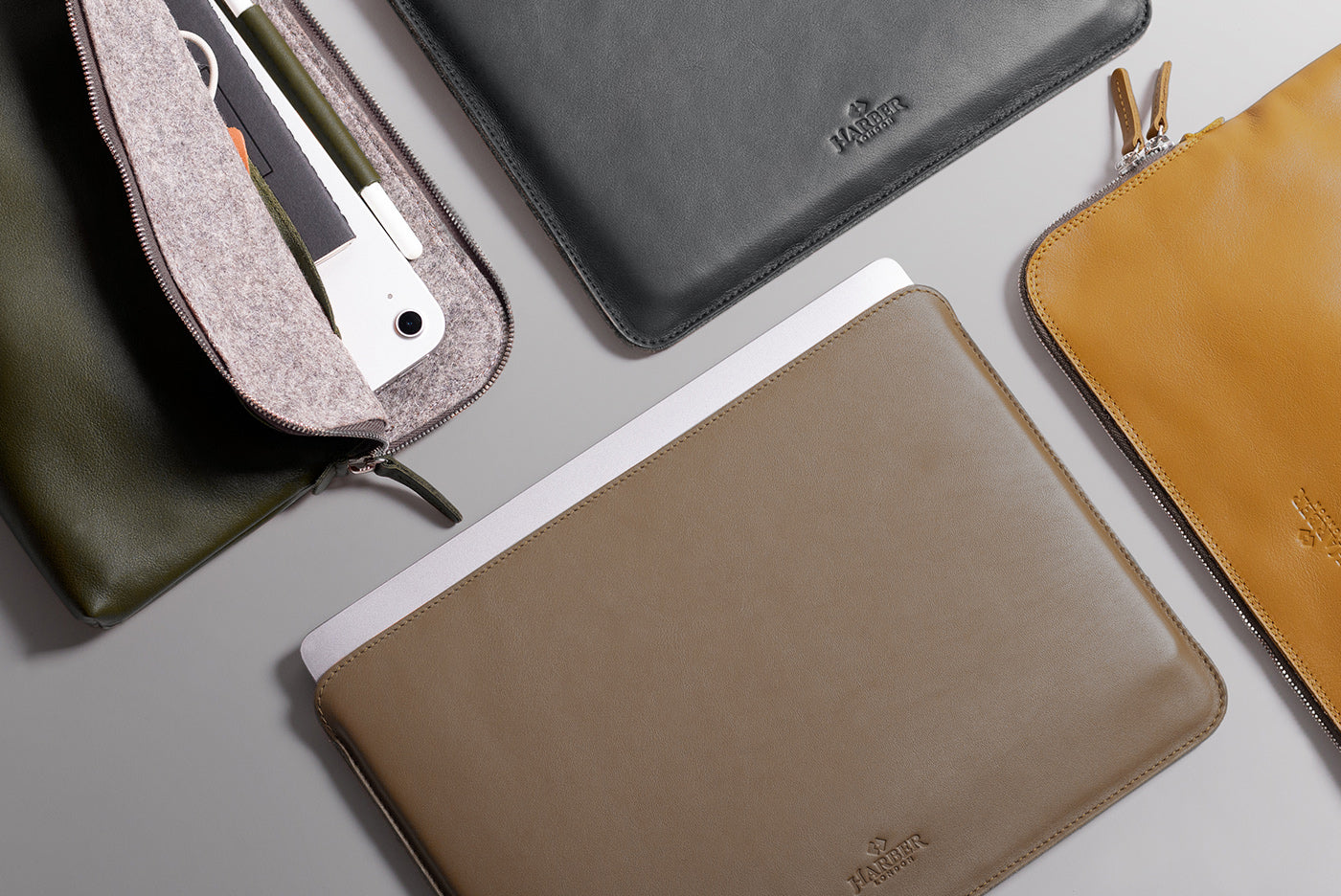 Leather laptop and iPad sleeves and cases