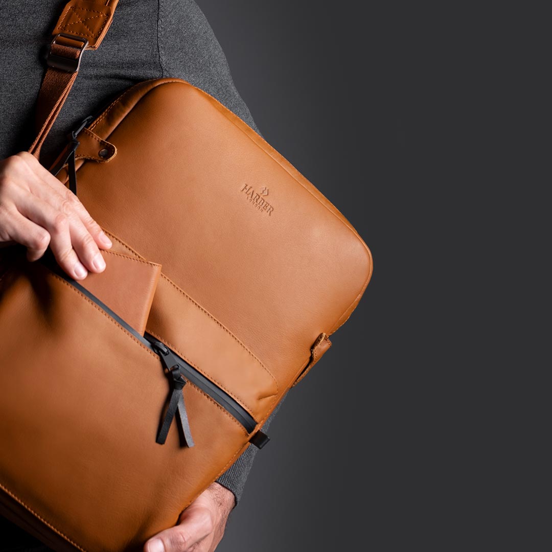 Business leather backpack D2L for women - DEGELER