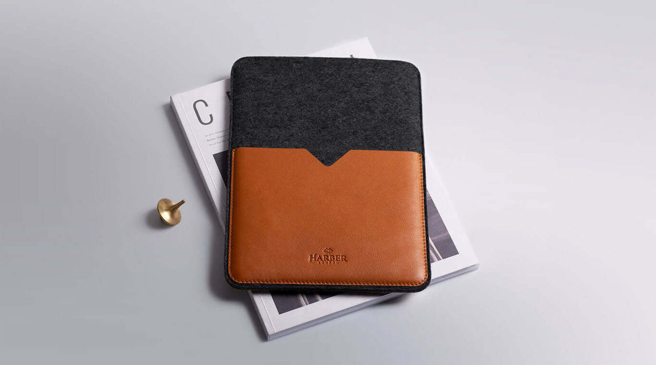 Harber London Leather Black IPad Case