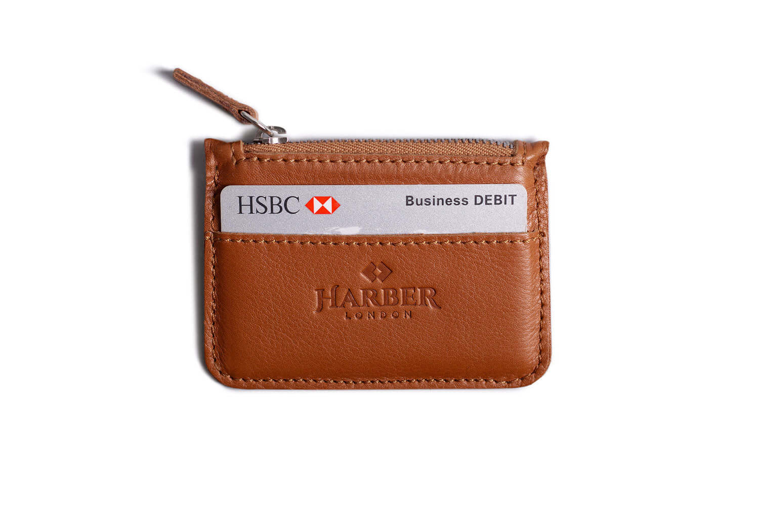 Harber London Leather Zip Pouch Wallet